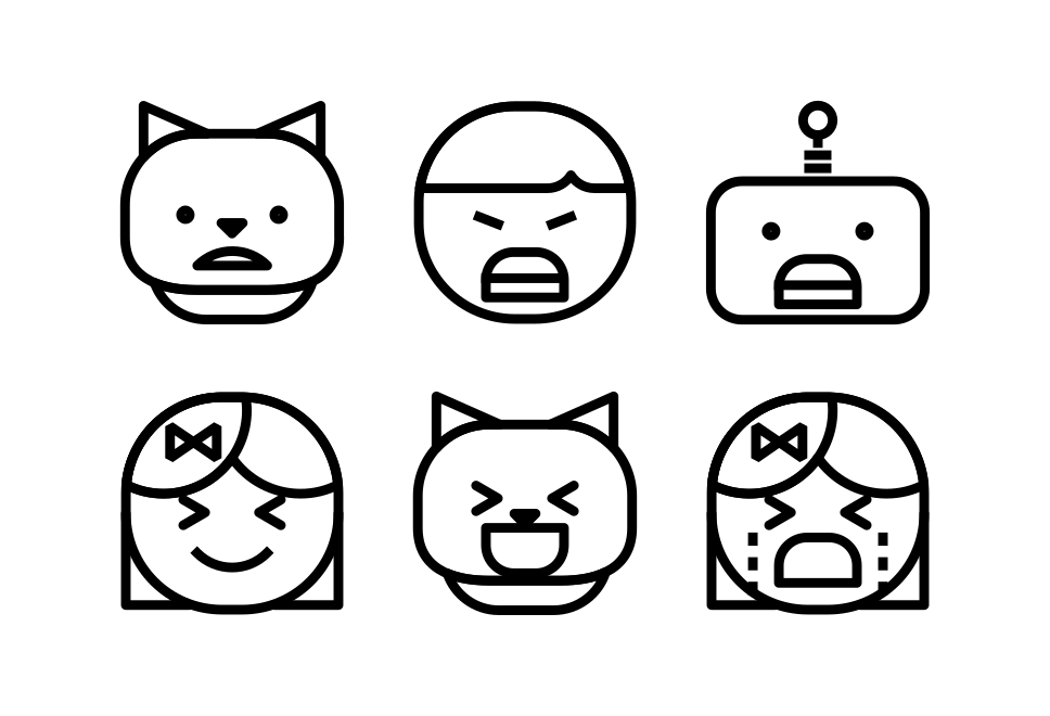 Emoticons Large Set Preview