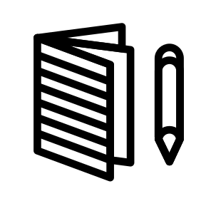 Pencil And Notebook Documents Writing Search Web icon