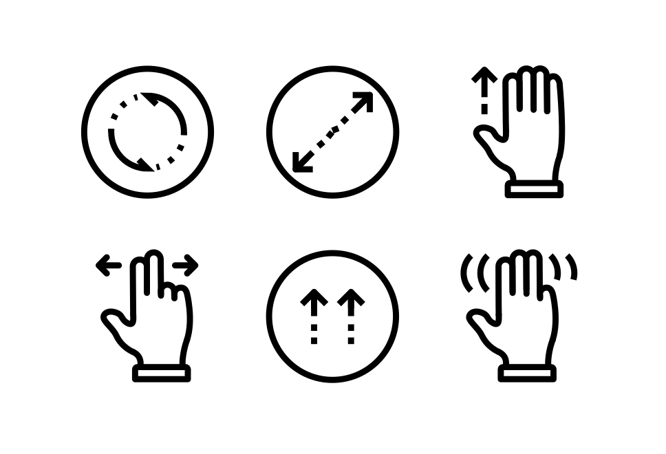 Gestures And Touch Large Set Preview