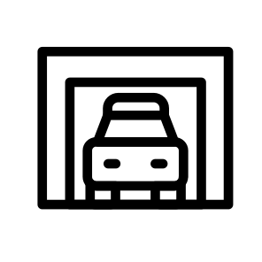Garage Door Open Buildings City Town Property icon