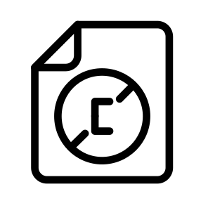 No Copy Right File Files Documents Filenames Extensions icon