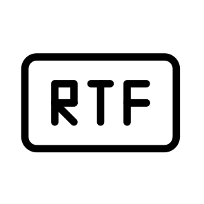 Rtf Files Documents Filenames Extensions icon