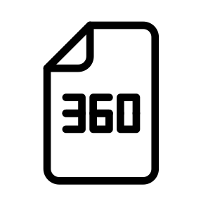 Three Hundred Sixty Files Documents Filenames Extensions icon