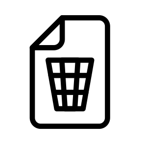 Trash Files Documents Filenames Extensions icon