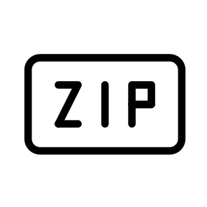 Zip Files Documents Filenames Extensions icon