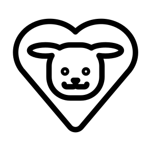 Love Dog Animals Heart Puppy Head icon