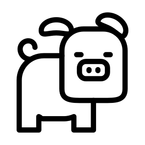 Pig Animals Livestock Farm Pork icon