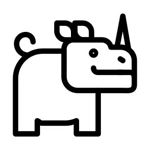 Rhino Animals Mammal Horn African icon