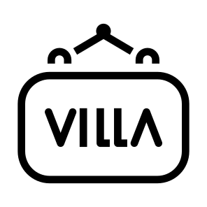 Hanging Villa Sign Accomodation Leisure Information Sign icon