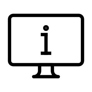 Information Screen Accomodation Leisure Web Information icon
