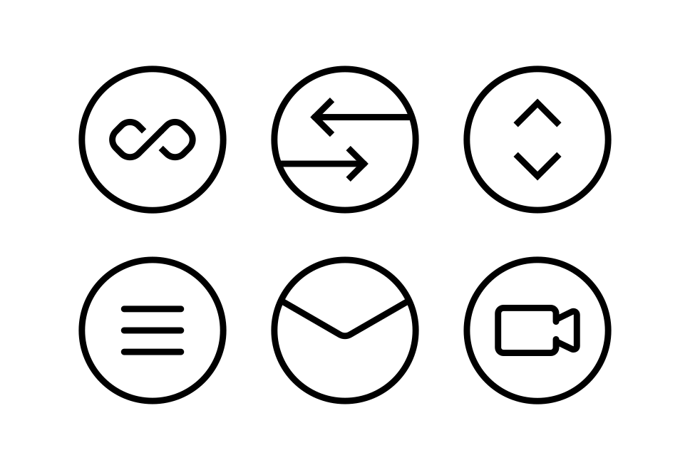 Circle Icons Large Set Preview