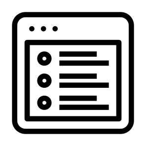 Circle Three List Web Window App Browser icon