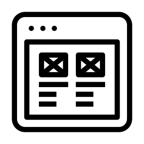 Double Article List Web Window App Browser icon