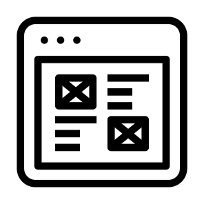 Double Two Article Lines Web Window App Browser icon