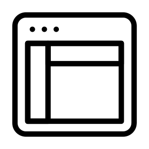 Element Left And Up Web Window App Browser icon