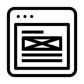 Title Banner Full Lines Web Window App Browser icon