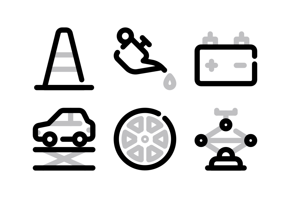 Car Service Line Large Set Preview