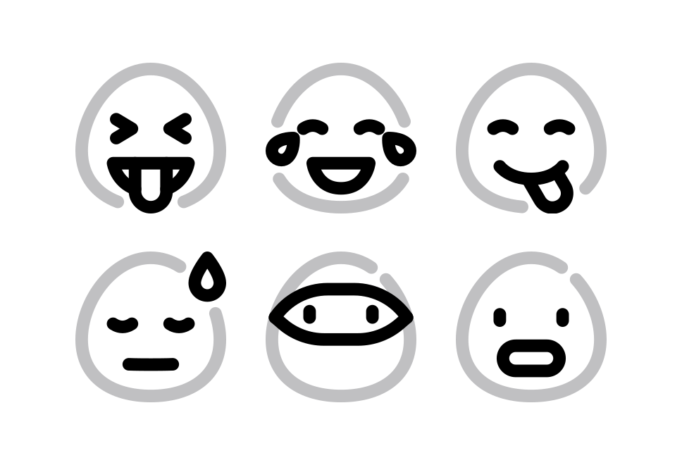 Emoticon Line Large Set Preview
