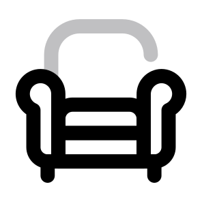Furniture Furnishing Armchair Chair Living Room Real Estate Home Accommodation. icon