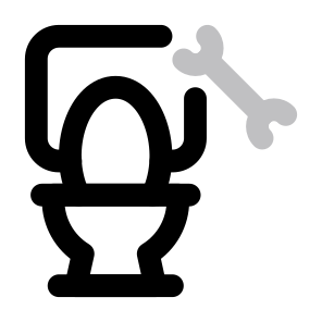Maintenance Real Estate Utilities Plumbing Toilet Service Home House Accommodation. icon