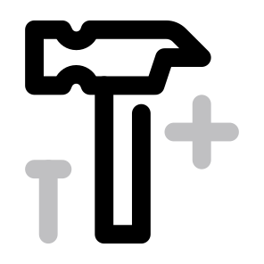 Maintenance Repair Add Hammer Nail Plus Home Service New. icon