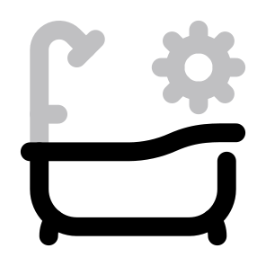 Settings Real Estate Furniture Furnishing Bathroom Shower Bathtub Preferences Options. icon