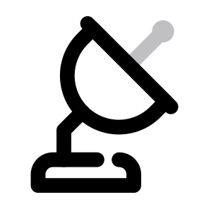 Technology Satellite Communication Telecom Signal Appliance Machine. icon