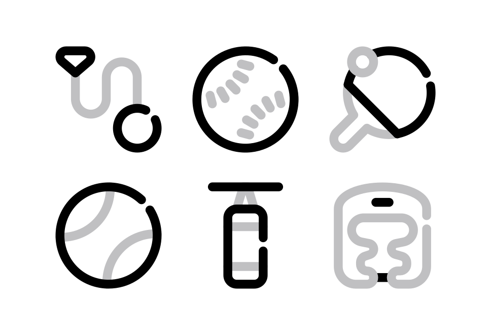 Sport Equipment Line Large Set Preview