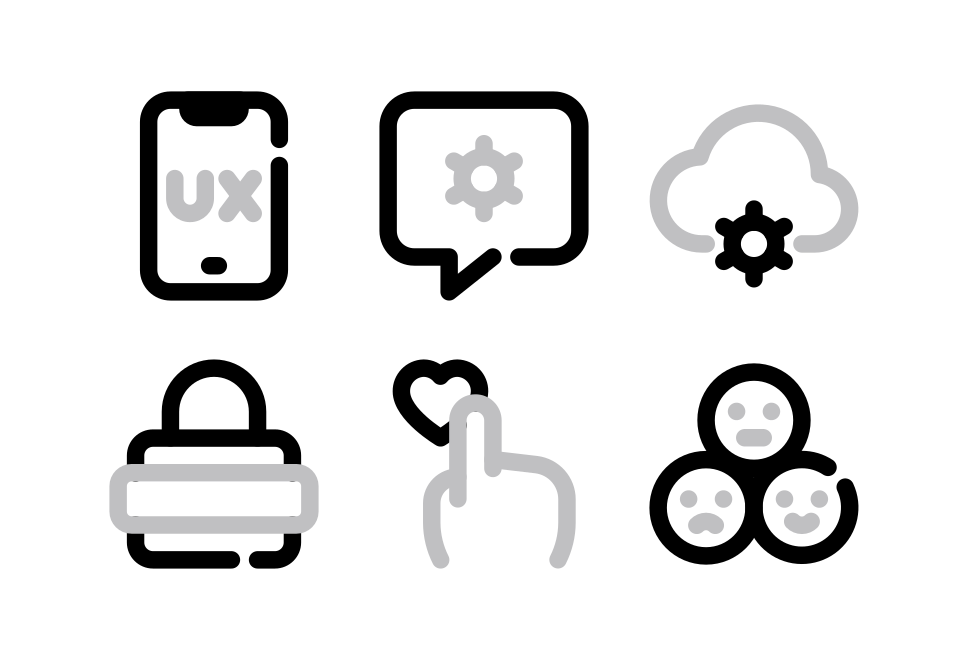 User Experience Line Large Set Preview