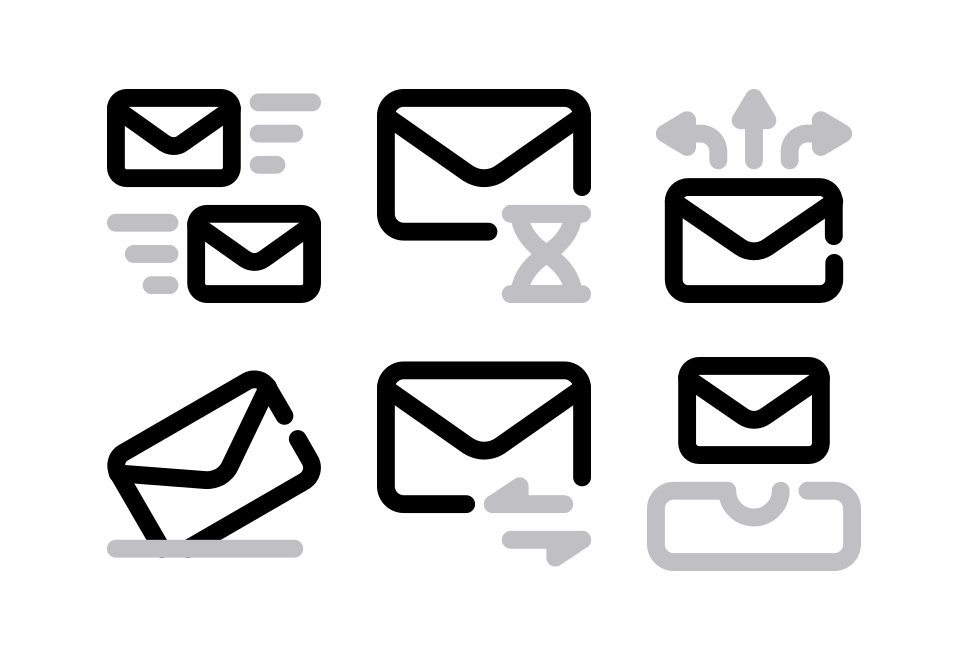 Email Line Large Set Preview