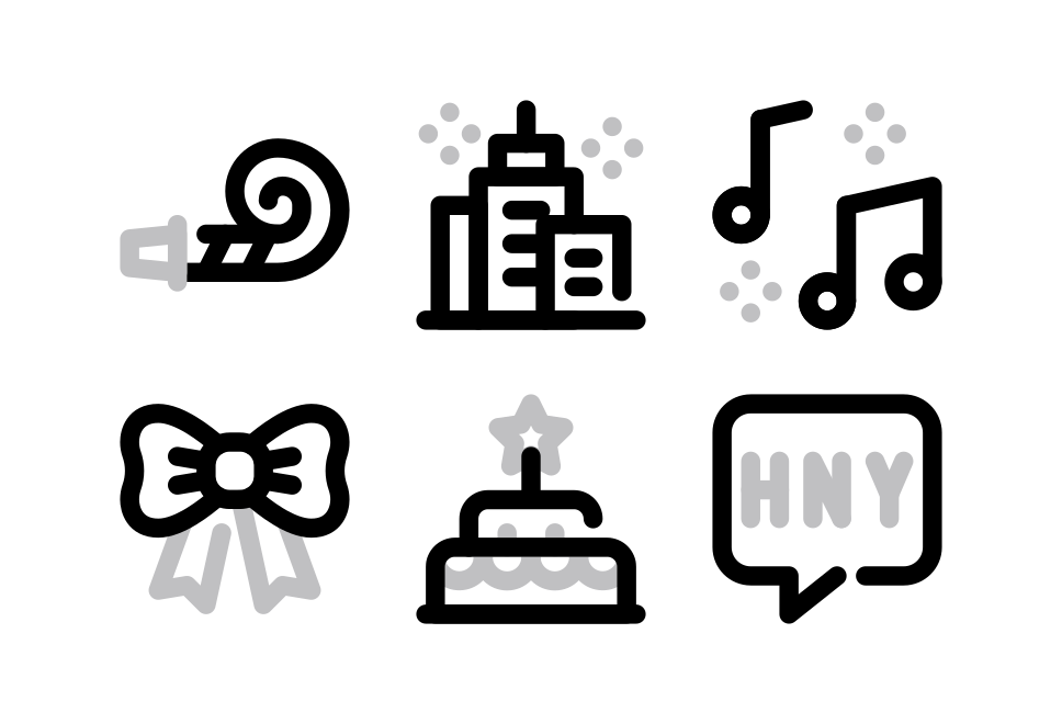 New Year Line Large Set Preview