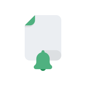 File Files Format Document Bell Notification Alert. icon