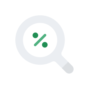 Commerce Ecommerce Shopping Search Find Magnifier Percentage Sale icon