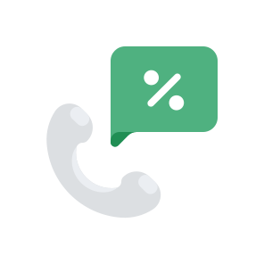 Shopping Shop Ecommerce Commerce Call Percentage Sale. icon