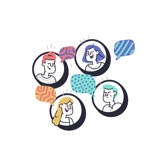 Conference Call Work From Home Group Chat Conversation Video Call Communication Chat People illustration