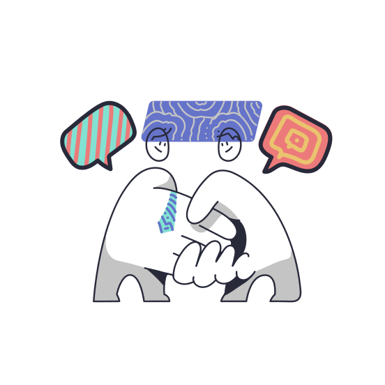 Deal Handshake Conversation Business Agreement Hand Gesture Communication Talk illustration