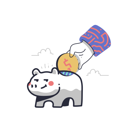 Savings Investment Hand Gesture Piggy Bank Finance Investment Money illustration