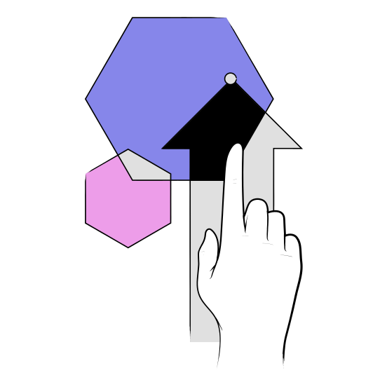 Hand Gestures Hand Gesture Shapes Shape Point Move Pointer Finger Arrow Up illustration