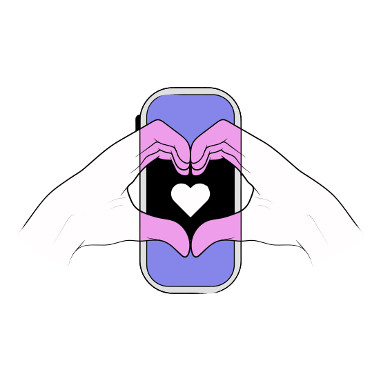 Relationships Hand Gestures Hand Gesture Mobile Smartphone Love Romance Dating illustration