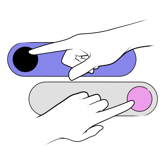 Settings Hand Gestures Hand Gesture Options Configuration Option On Off illustration
