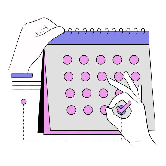 Tools Hand Gestures Hand Gesture Calendar Date Month Deadline Tool illustration