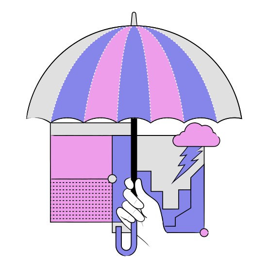 Weather Hand Gestures Hand Gesture Umbrella Protection Safety Insurance Thunder illustration