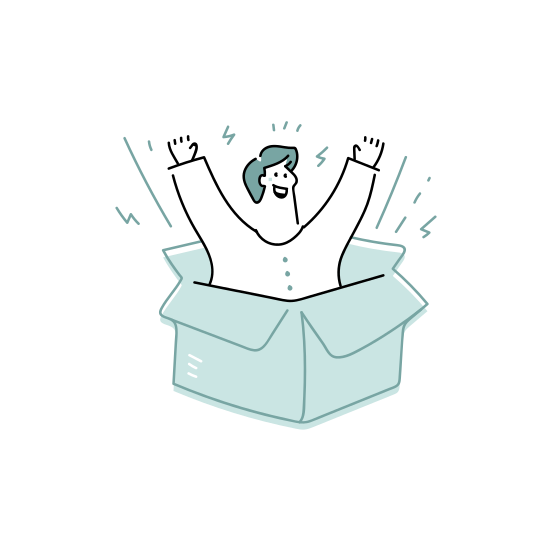 Surprise Man Box Package Unbox Happy illustration