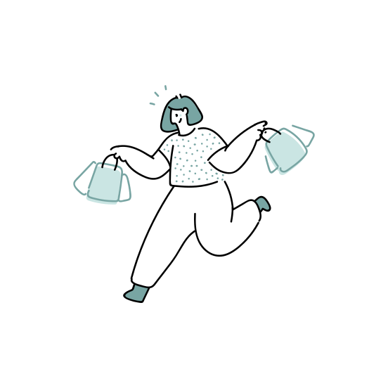 Woman Shopping Shop Commerce Ecommerce Economy illustration