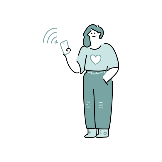Woman Wifi No Connection Connection Internet Smartphone illustration