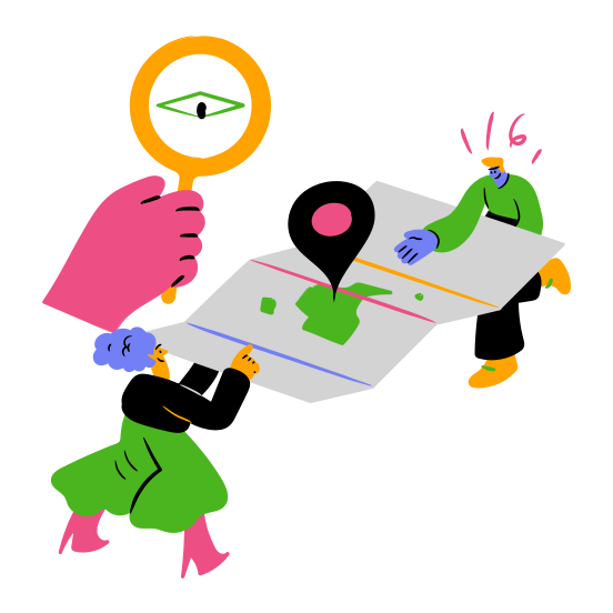 Search Location Navigation Marker Pin Magnifier Destination Travel Map Gps illustration