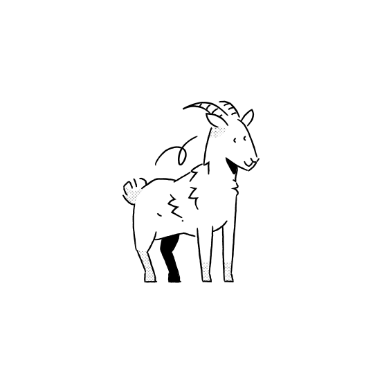 Animals And Pets   Animal, Goat, Farm, Minimalist illustration