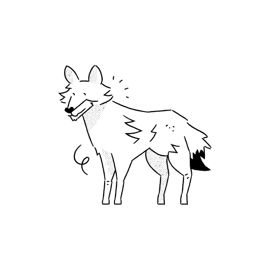 Animals And Pets   Animal, Wild, Canine, Predator, Lineart illustration