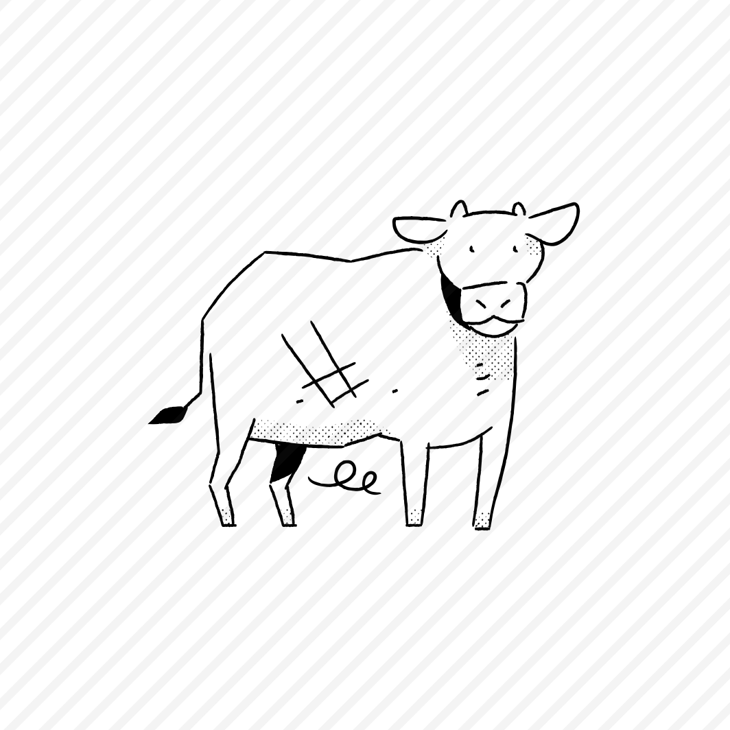 Animals And Pets Cow, Farm Animal, Livestock, Simple Design preview