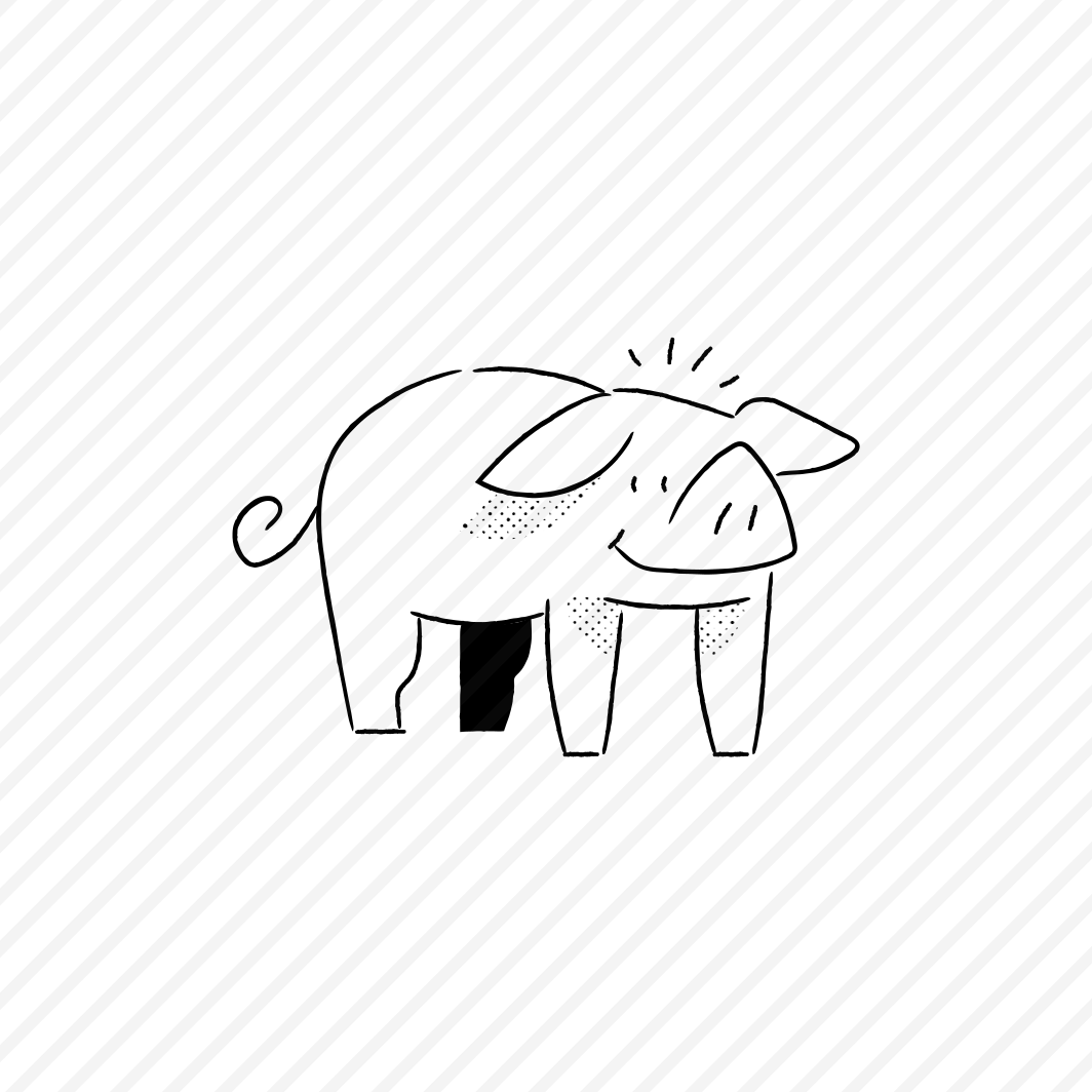 Animals And Pets Pig, Cute, Farm Animal, Vector Illustration preview